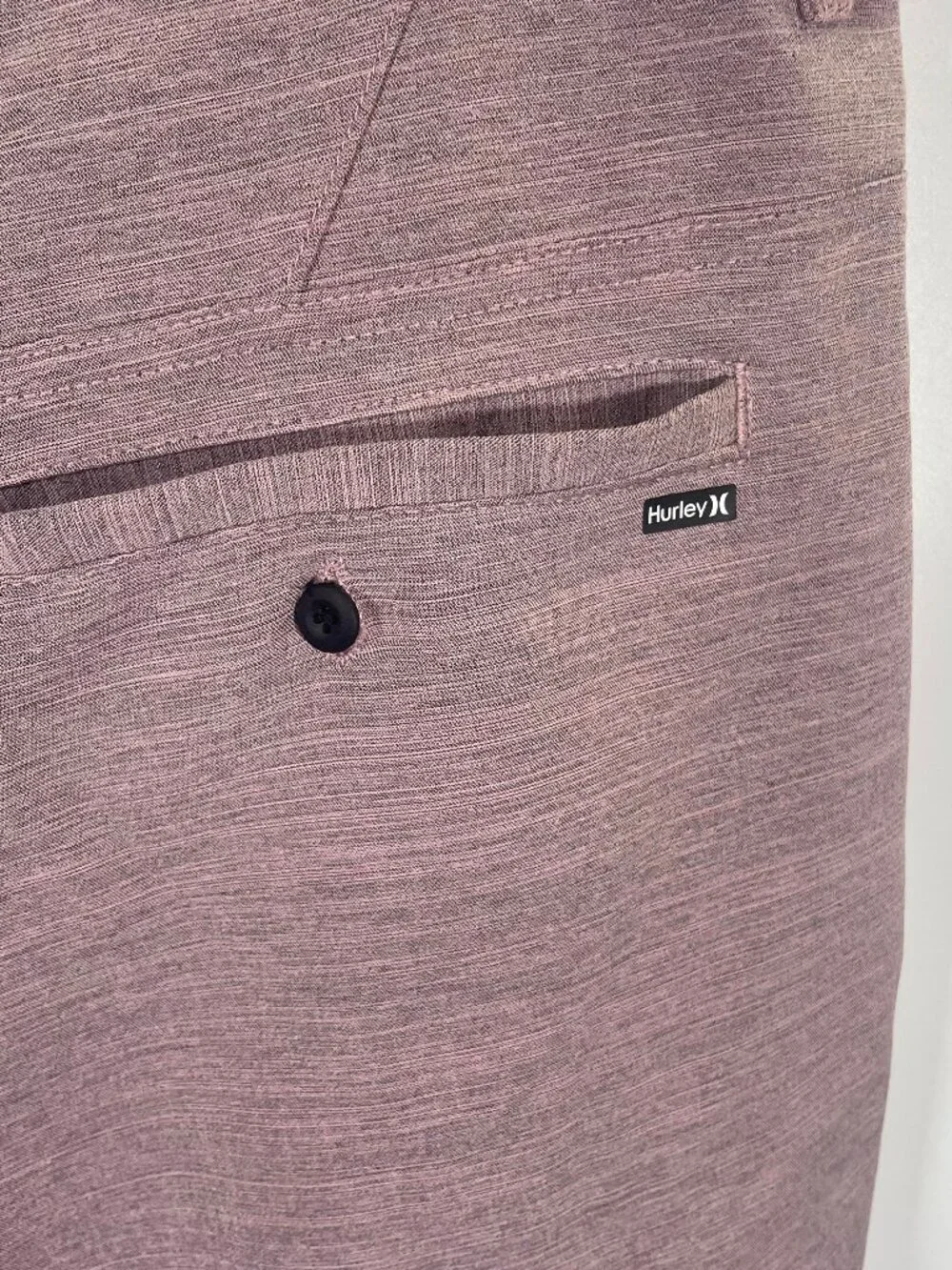 Hurley H20-DRI Cutback Walk Shorts Mens 33 Stretch Pockets Heathered Purple